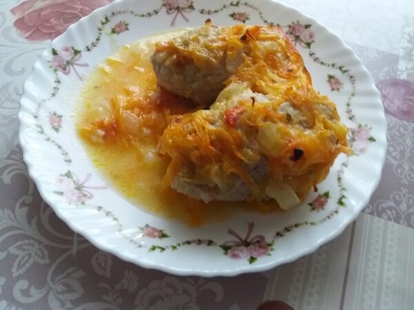 Ленивые голубцы с фаршем, рисом и капустой